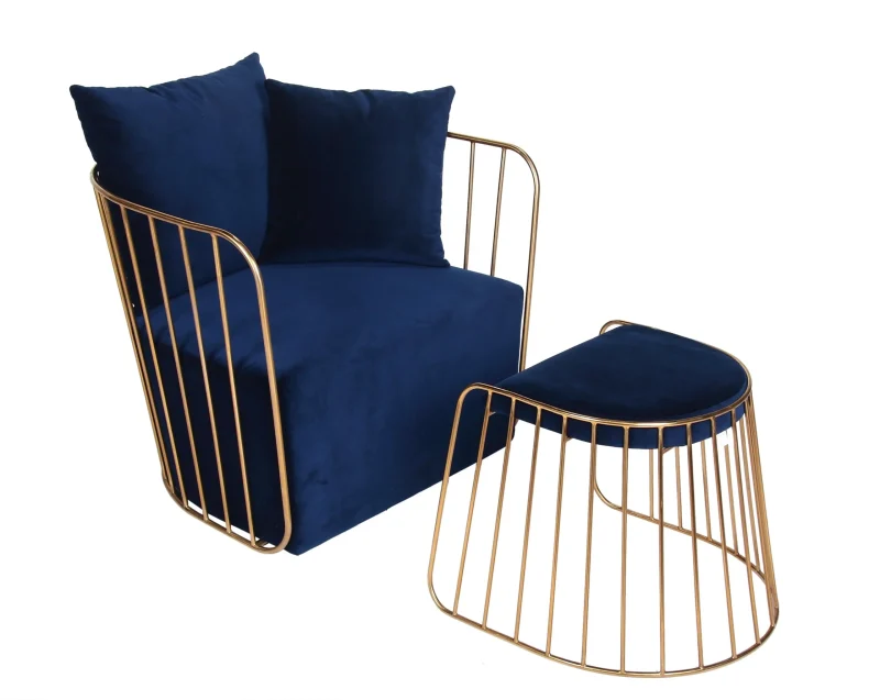 Brides Veil Style Chair And Ottoman